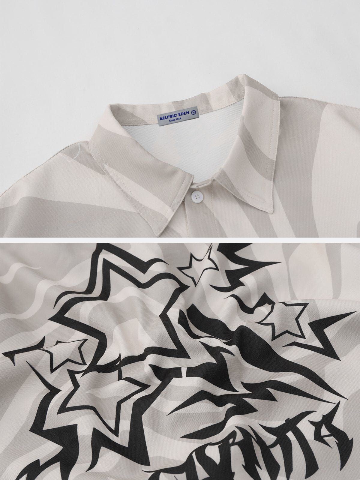 Aelfric Eden Twisted Stripes Cropped Short Sleeve Shirts sold by Aelfric Eden product image thumbnail 6