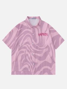 Aelfric Eden Twisted Stripes Cropped Short Sleeve Shirts sold by Aelfric Eden