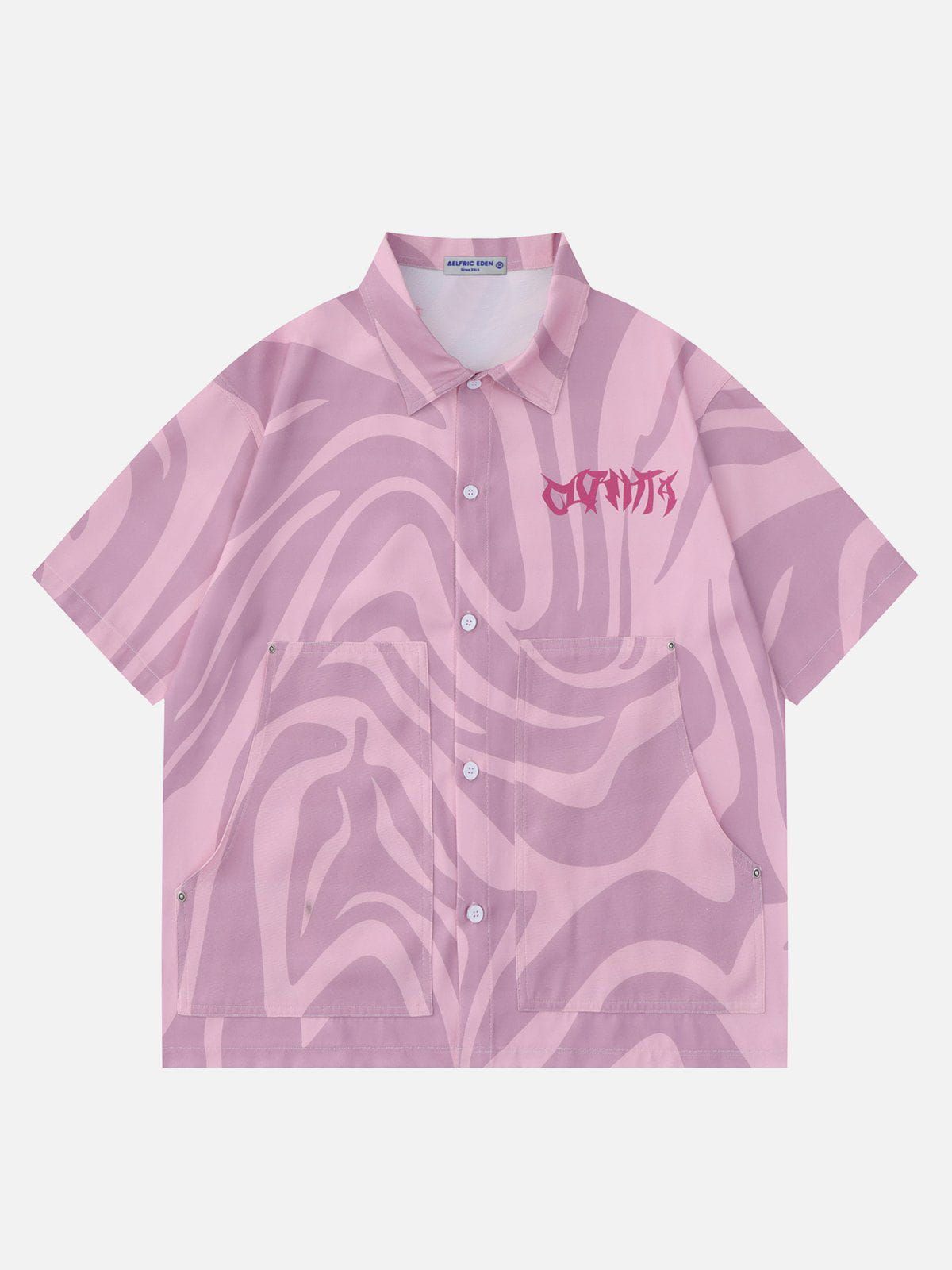 Aelfric Eden Twisted Stripes Cropped Short Sleeve Shirts sold by Aelfric Eden product image thumbnail 4