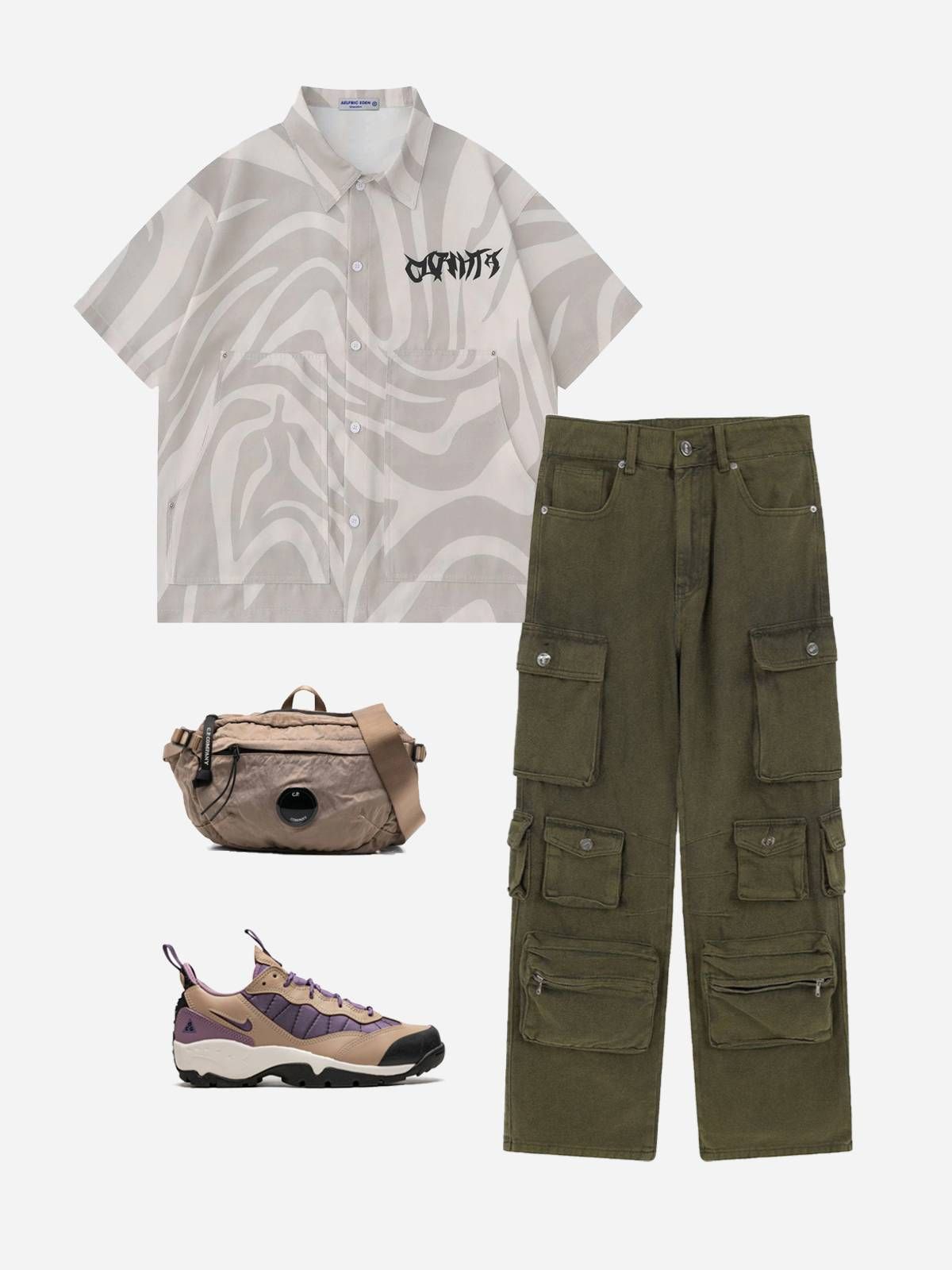 Aelfric Eden Twisted Stripes Cropped Short Sleeve Shirts sold by Aelfric Eden product image thumbnail 5