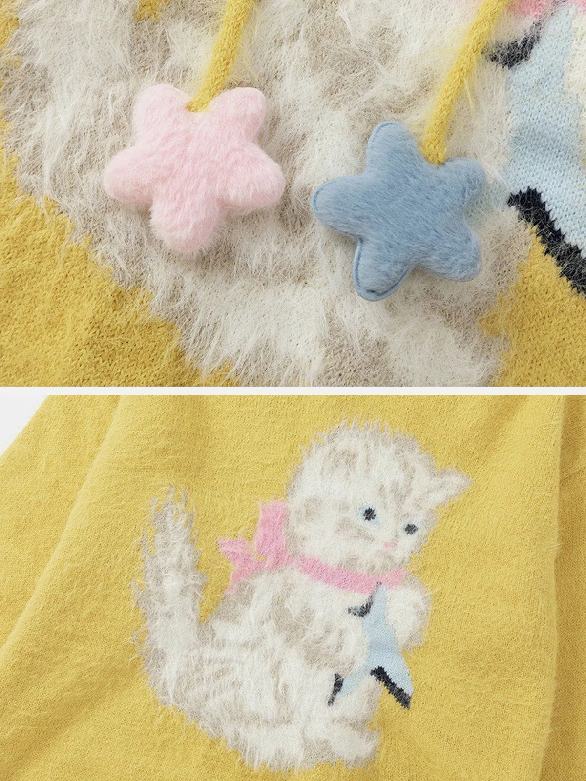 Aelfric Eden Cat Star Knit Hoodie sold by Aelfric Eden product image thumbnail 4