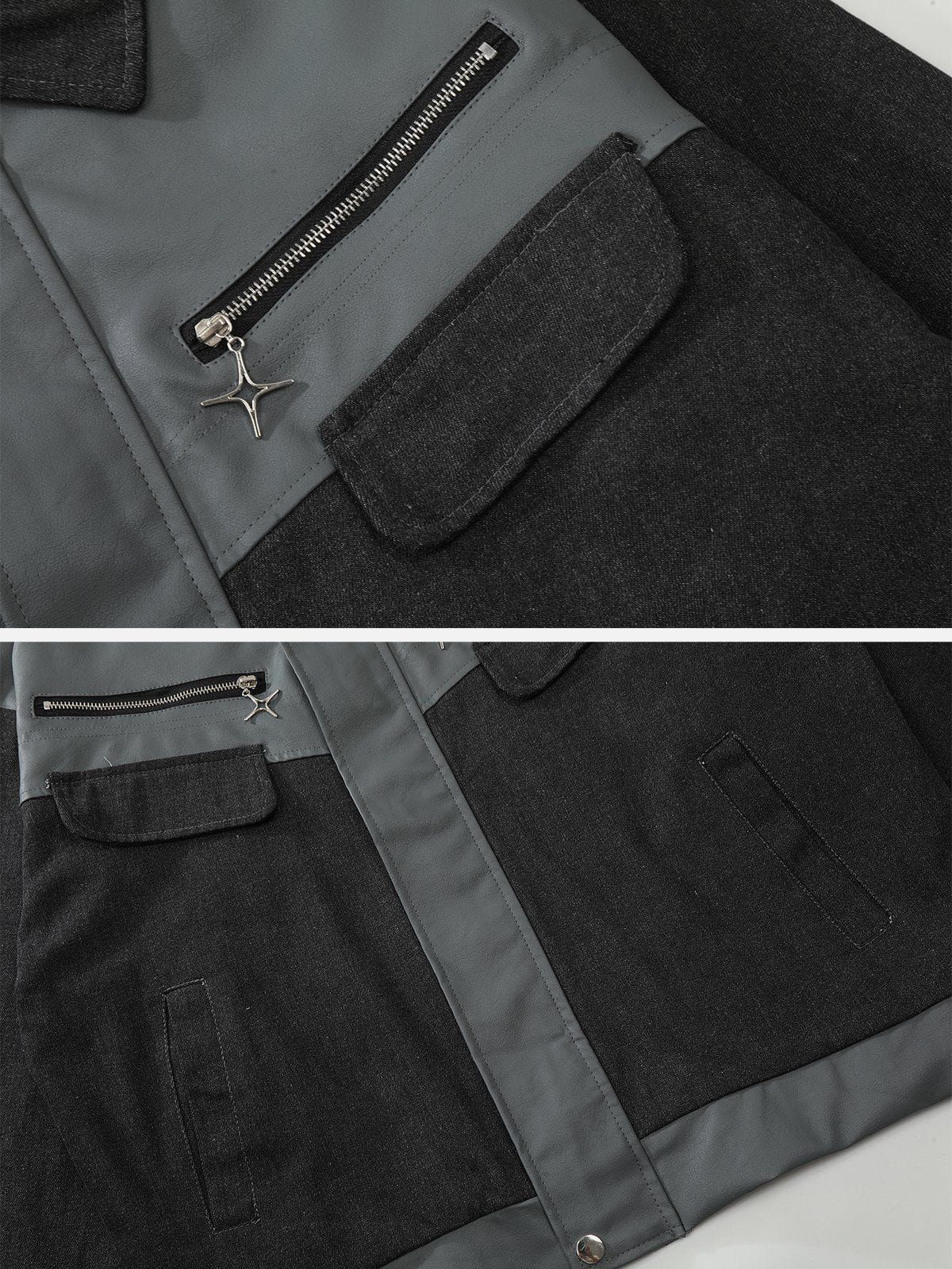 Aelfric Eden Color Blocking Patchwork Jacket sold by Aelfric Eden product image thumbnail 4