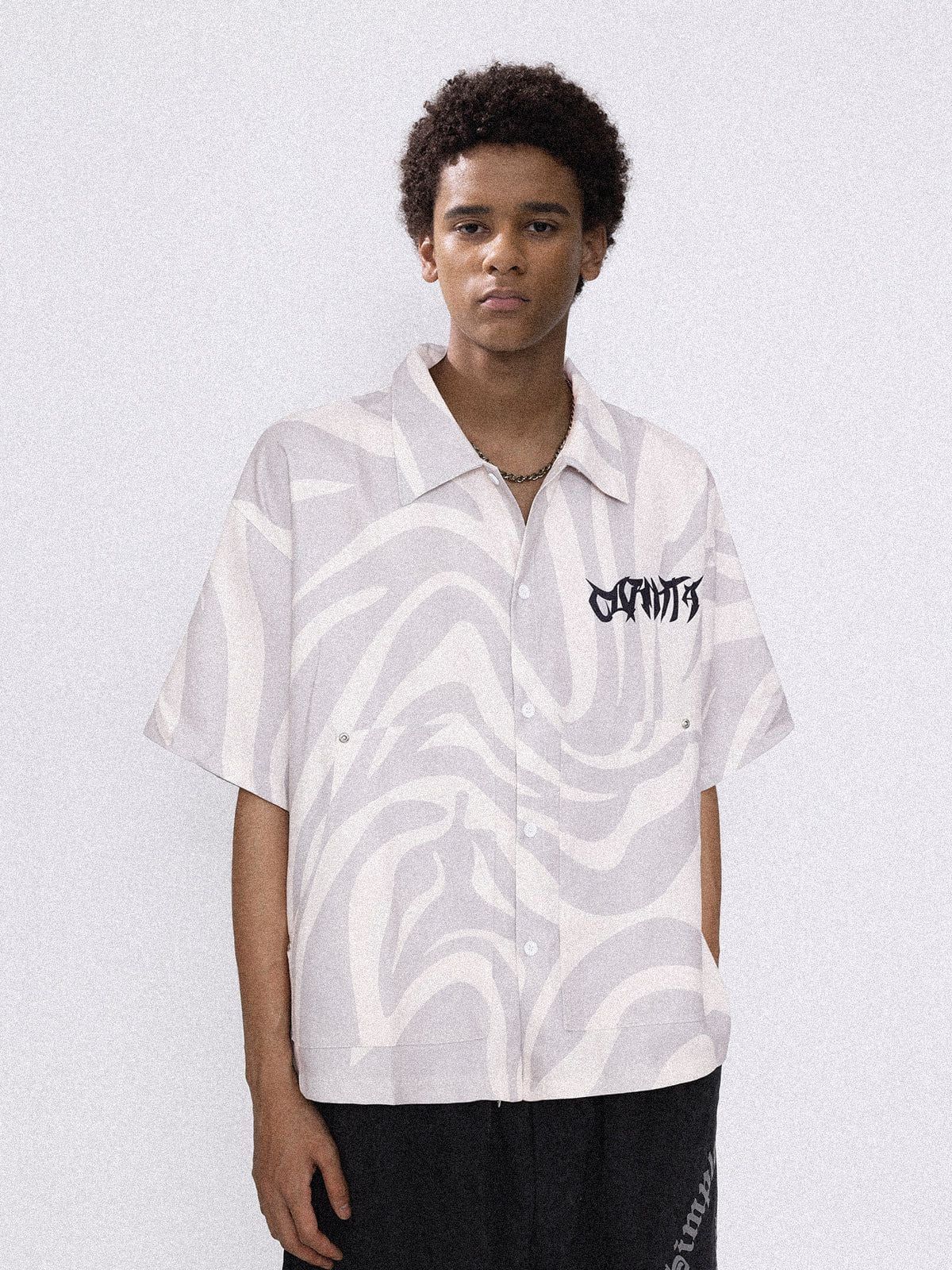 Aelfric Eden Twisted Stripes Cropped Short Sleeve Shirts sold by Aelfric Eden