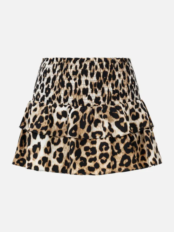 Aelfric Eden Leopard Print Wrinkle Skirt sold by Aelfric Eden