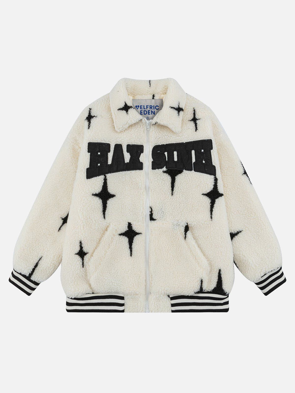 Aelfric Eden Letter Star Embroidery Elements Winter Coat sold by Aelfric Eden product image thumbnail 3