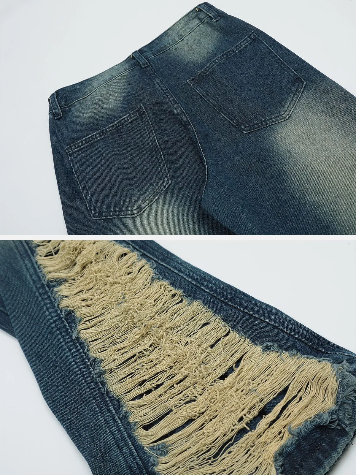 Aelfric Eden Colorblock Side Embroidery Jeans sold by Aelfric Eden product image thumbnail 5