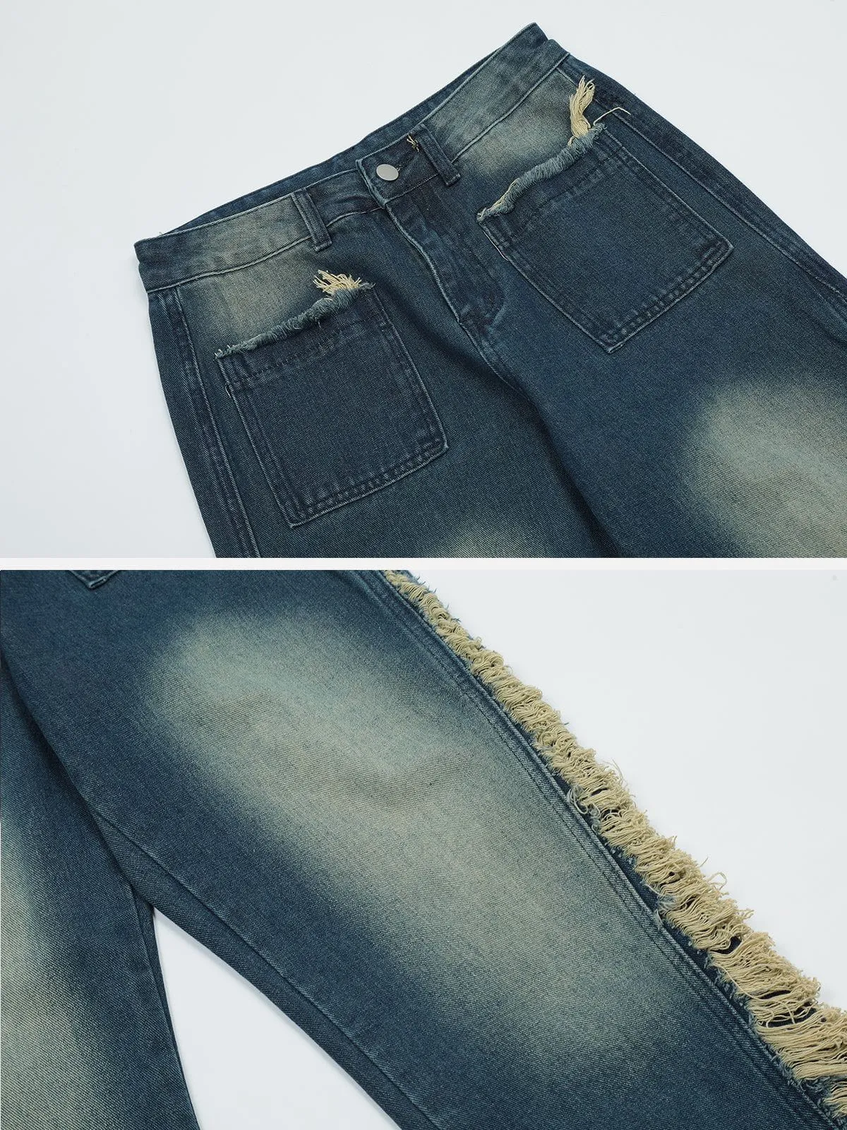 Aelfric Eden Colorblock Side Embroidery Jeans sold by Aelfric Eden product image thumbnail 4