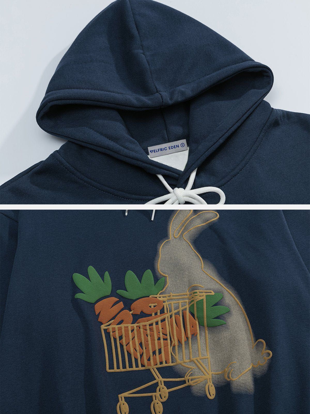 Aelfric Eden Cartoon Rabbit Print Hoodie sold by Aelfric Eden product image thumbnail 4