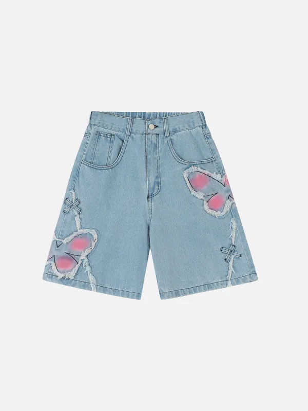 Aelfric Eden Fringe Butterfly Washed Jorts sold by Aelfric Eden