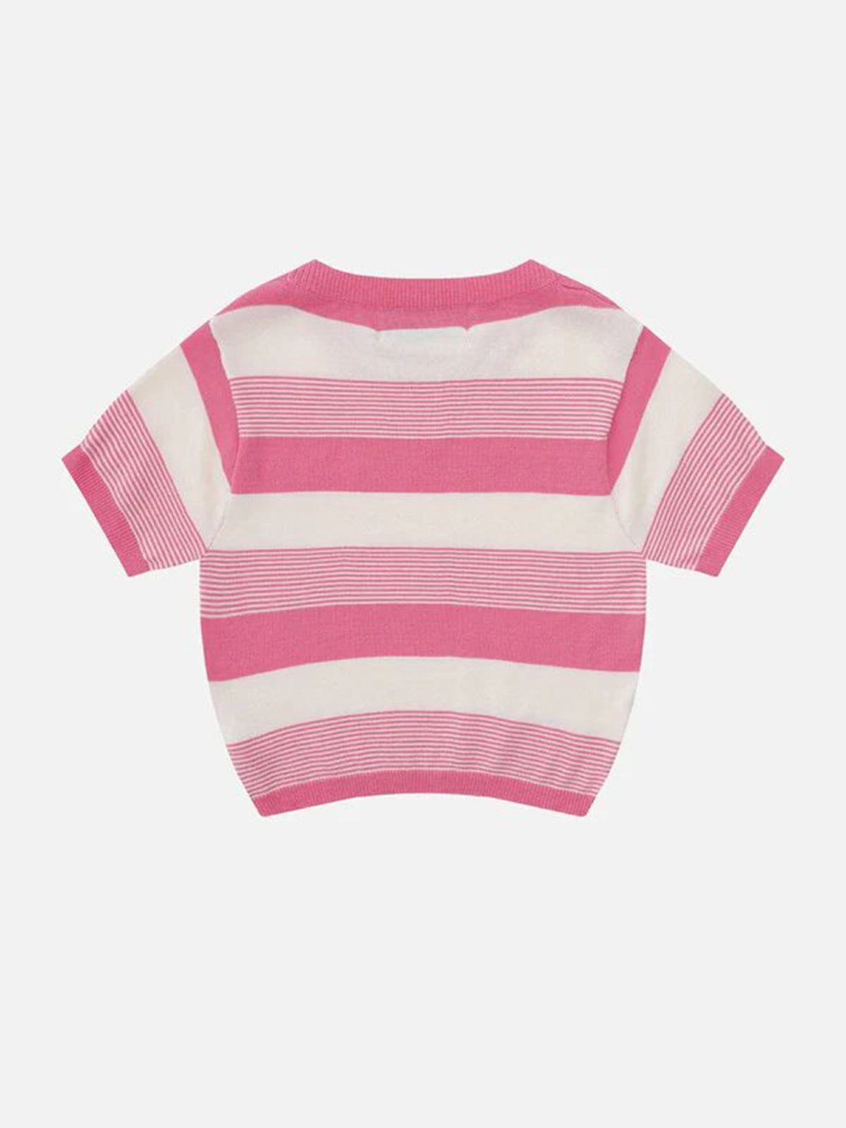 Contrasting Stripes Stitching Knitted Tee sold by Aelfric Eden product image thumbnail 2
