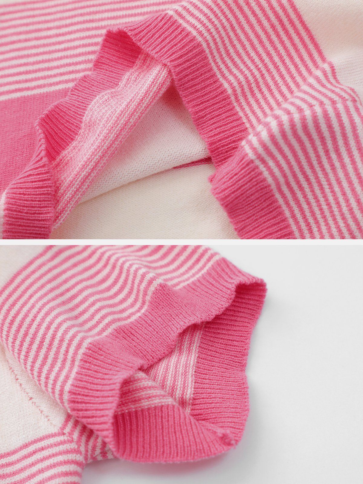 Contrasting Stripes Stitching Knitted Tee sold by Aelfric Eden product image thumbnail 5