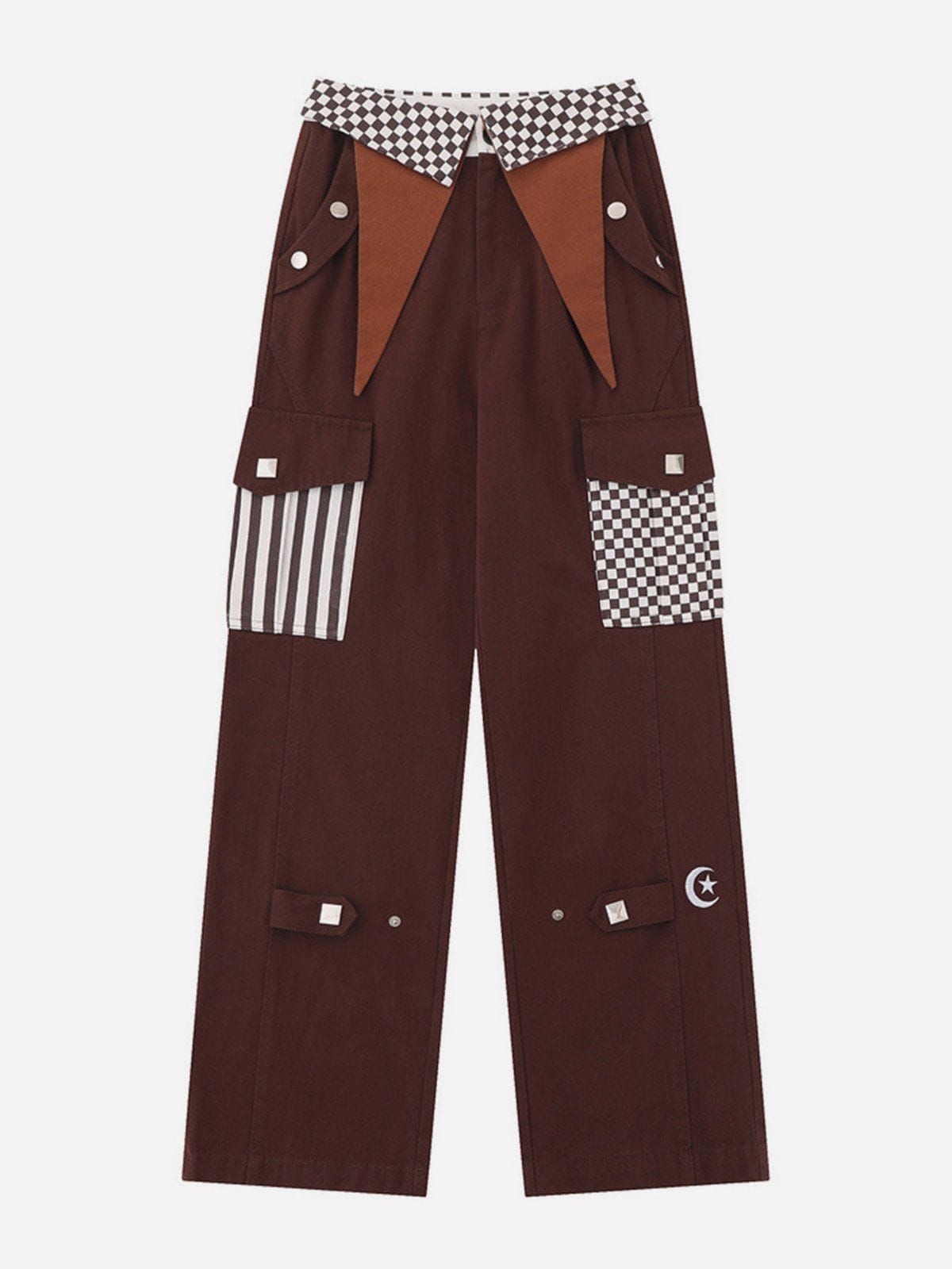 Vintage Plaid Stripe Fold-over Pants sold by Aelfric Eden product image thumbnail 2