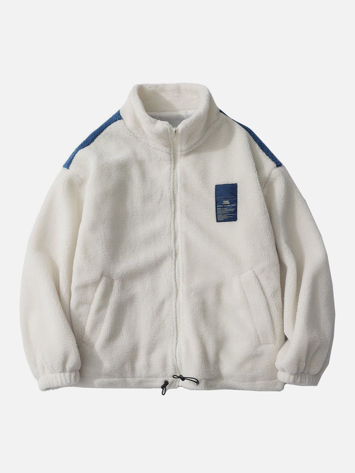 Aelfric Eden Letter Embroidery Color Block Sherpa Coat sold by Aelfric Eden