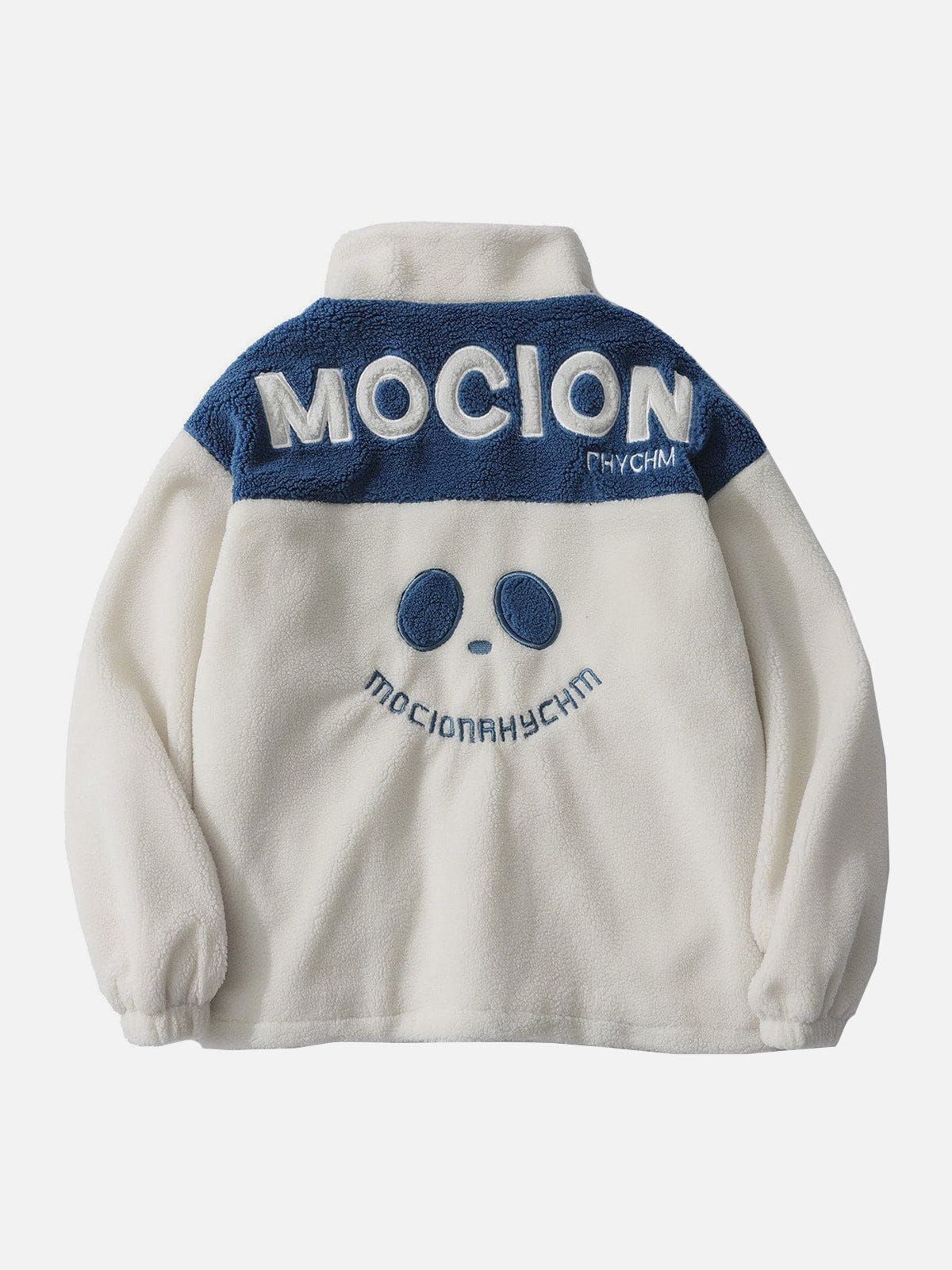 Aelfric Eden Letter Embroidery Color Block Sherpa Coat sold by Aelfric Eden product image thumbnail 2