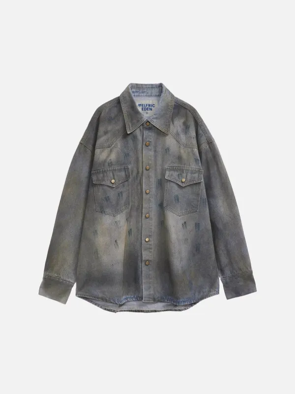 Aelfric Eden Gradient Washed Denim Jacket sold by Aelfric Eden