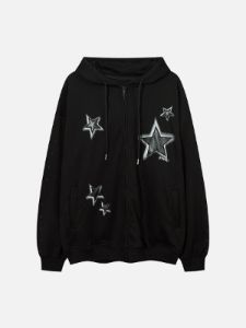 Aelfric Eden Star Patch Zipped Hoodie sold by Aelfric Eden