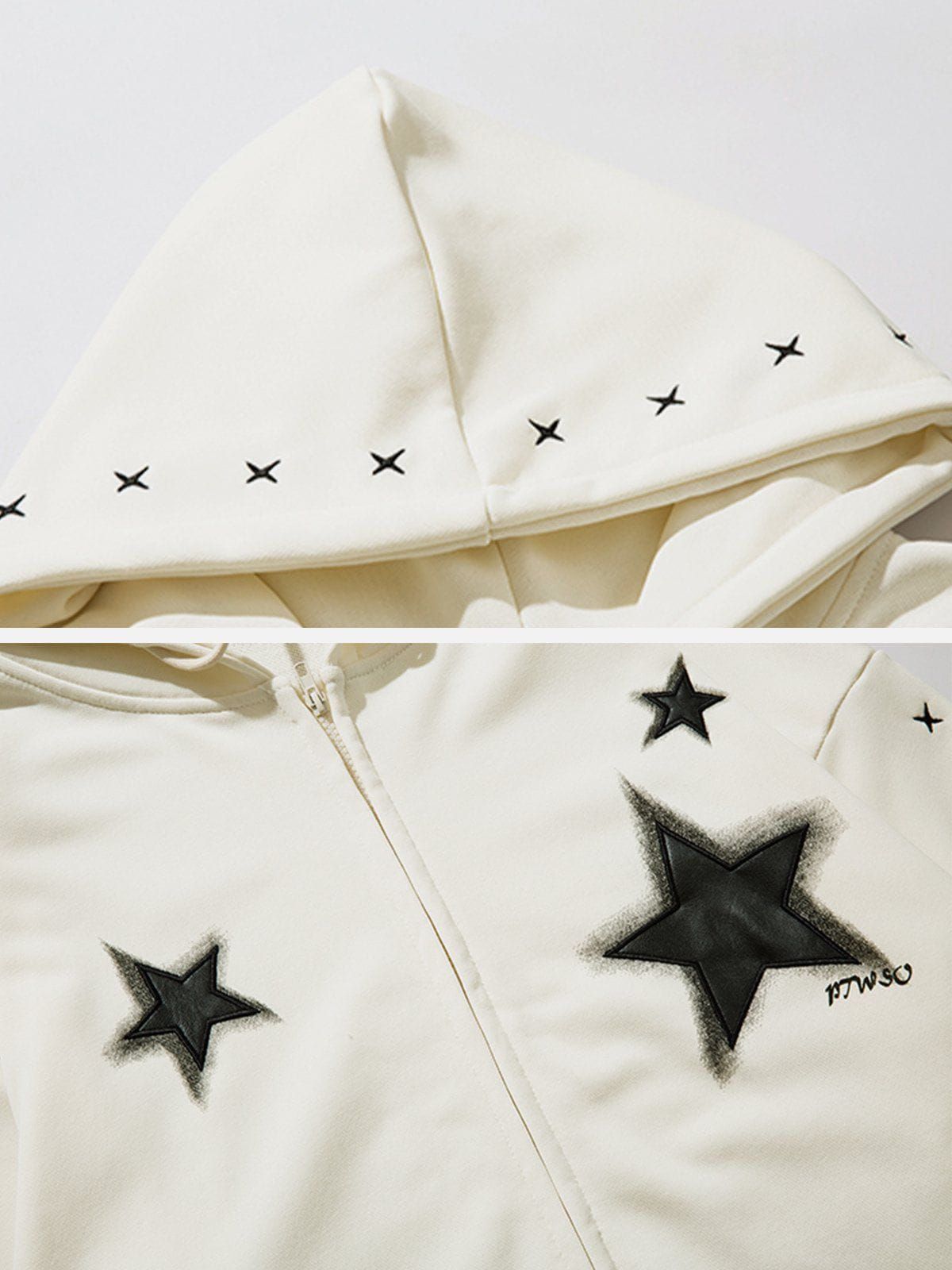 Aelfric Eden Star Patch Zipped Hoodie sold by Aelfric Eden product image thumbnail 5