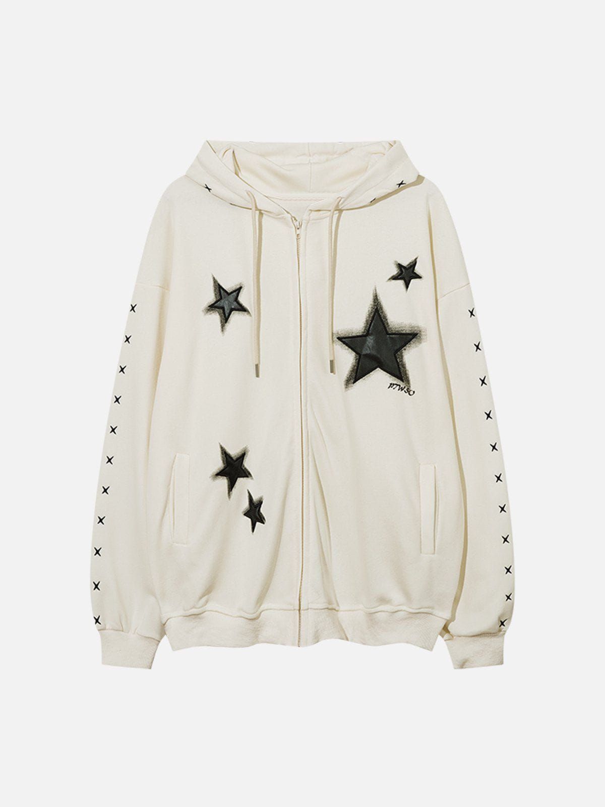 Aelfric Eden Star Patch Zipped Hoodie sold by Aelfric Eden