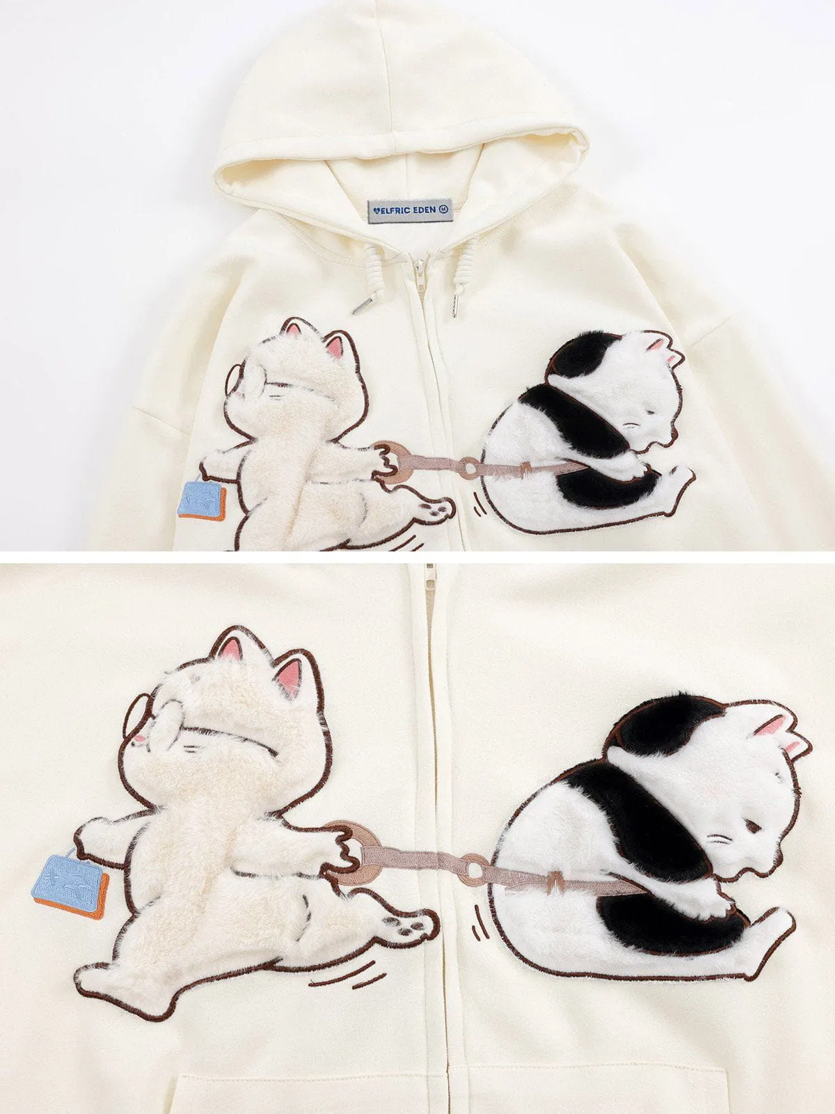 Aelfric Eden Cat Flocking Pattern Hoodie sold by Aelfric Eden product image thumbnail 4