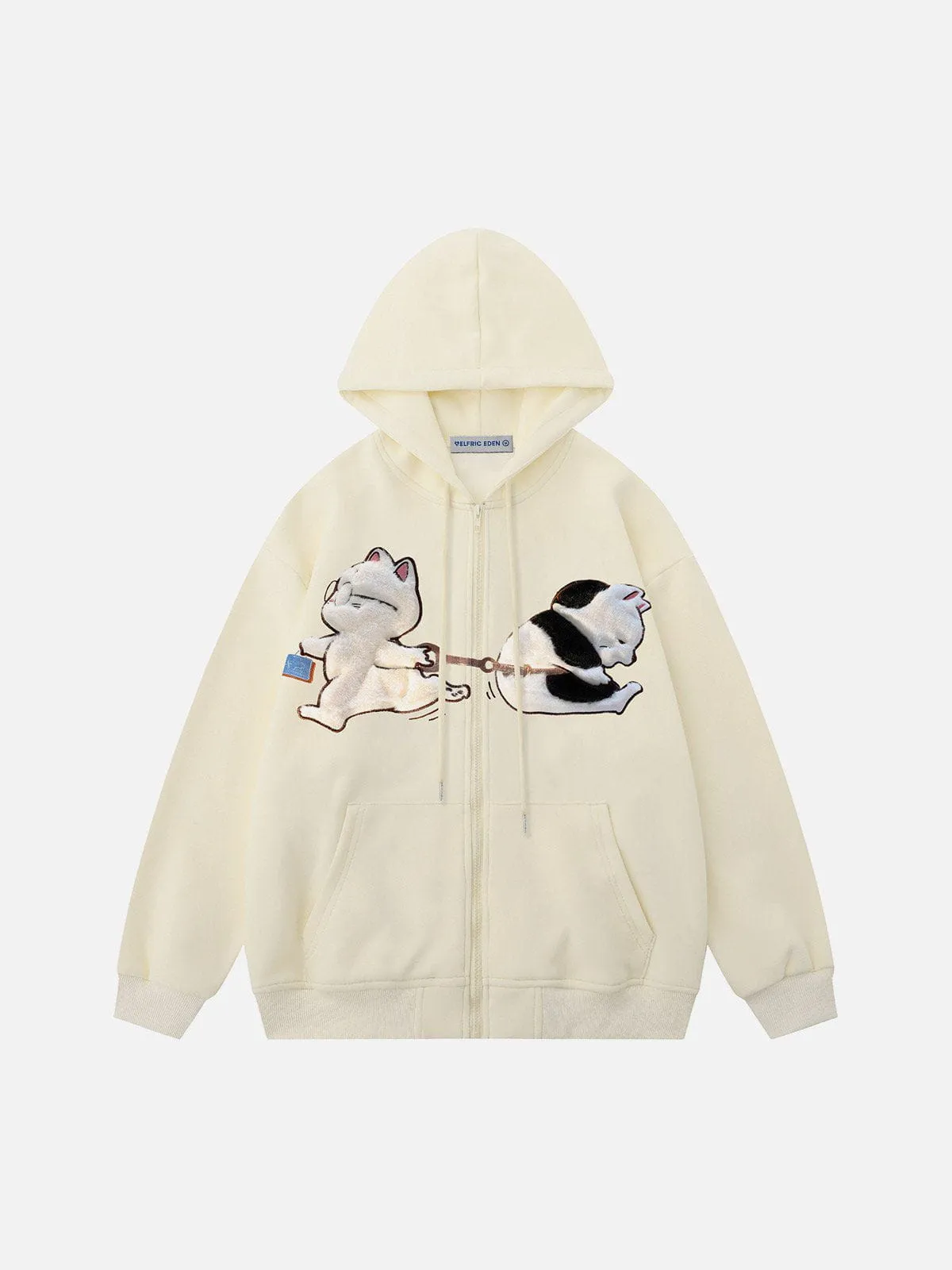 Aelfric Eden Cat Flocking Pattern Hoodie sold by Aelfric Eden product image thumbnail 2