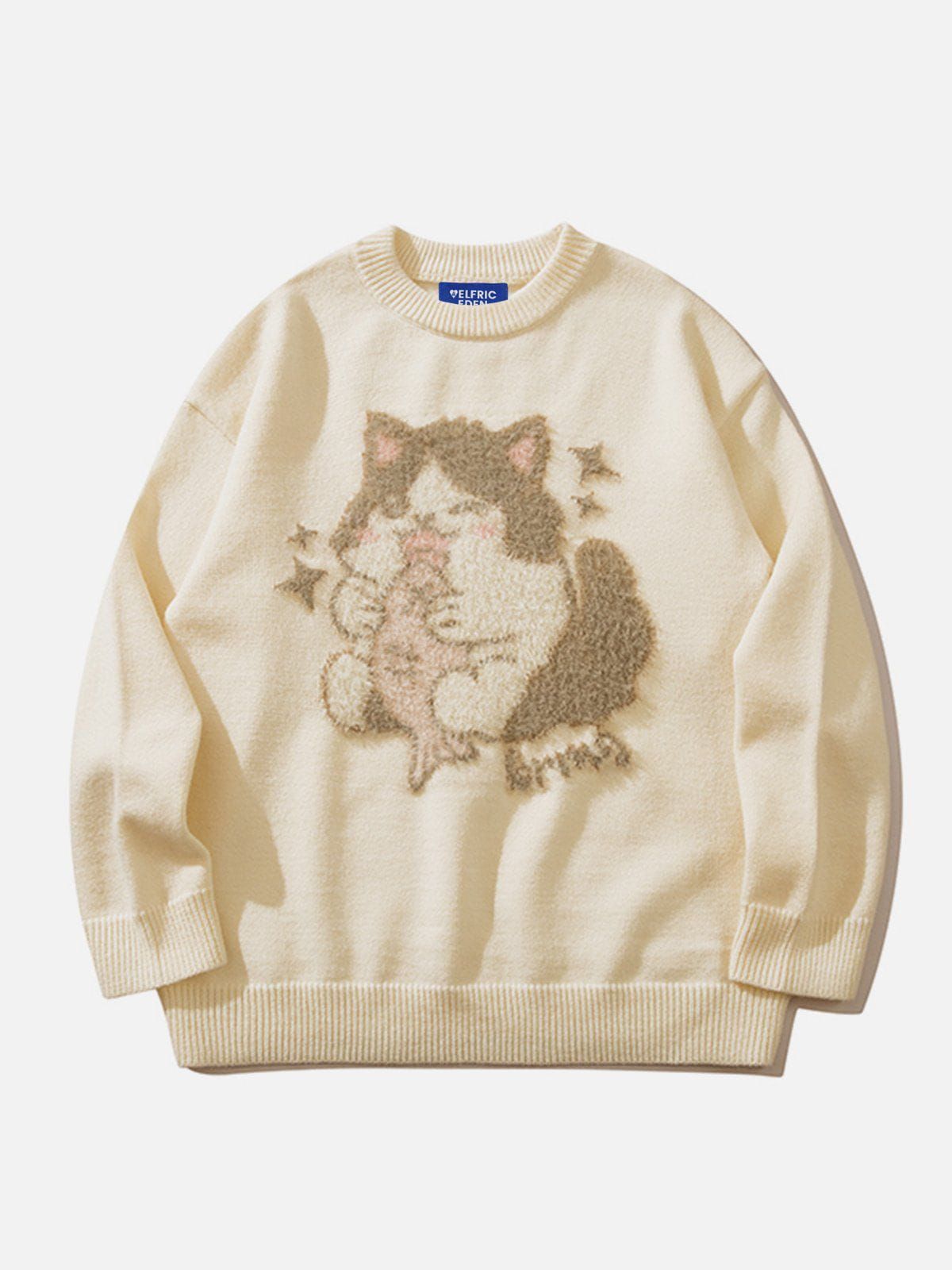 Aelfric Eden Plush Cute Cat Sweater sold by Aelfric Eden product image thumbnail 2
