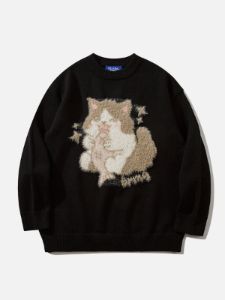 Aelfric Eden Plush Cute Cat Sweater sold by Aelfric Eden