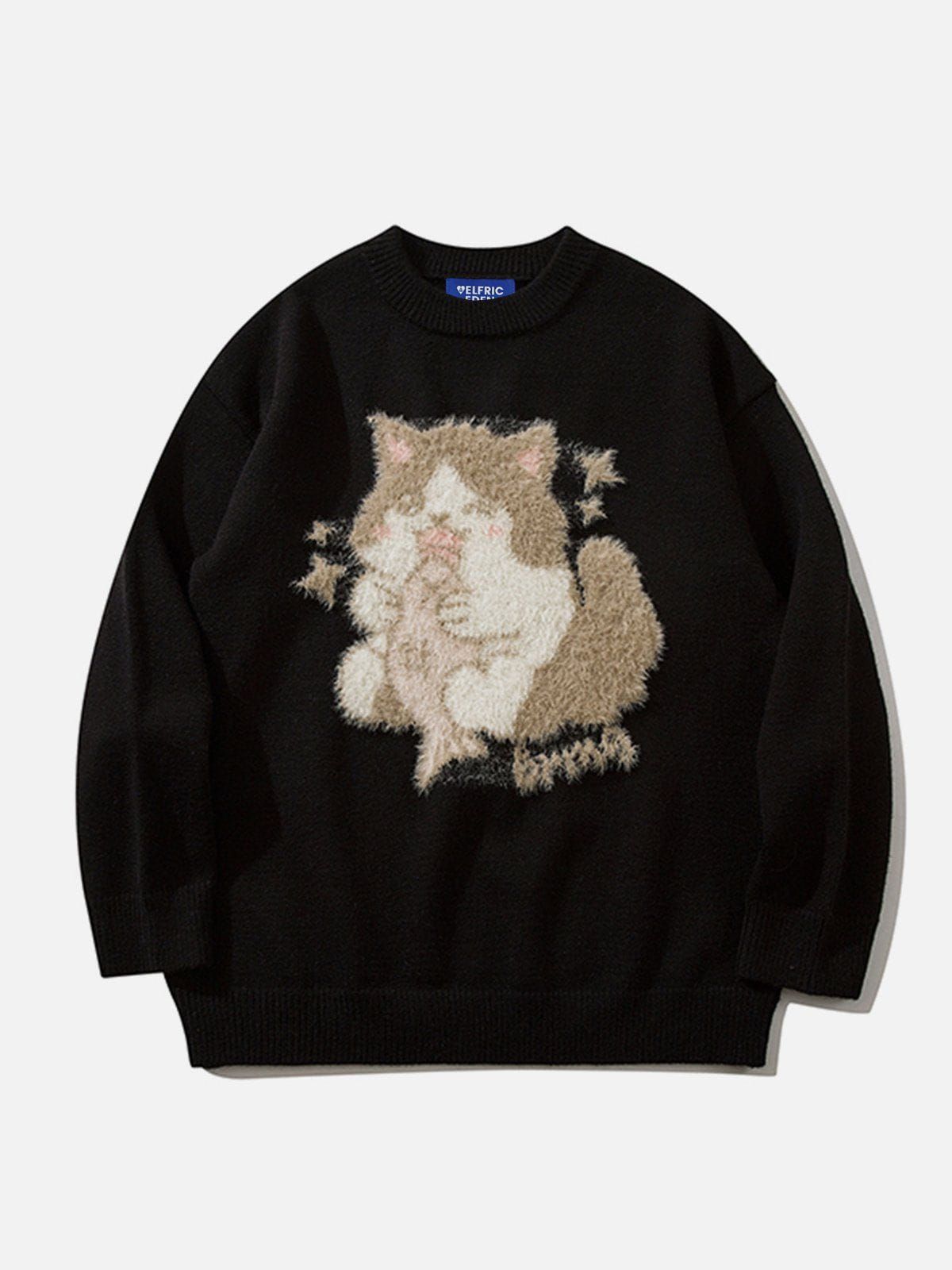 Aelfric Eden Plush Cute Cat Sweater sold by Aelfric Eden product image thumbnail 3