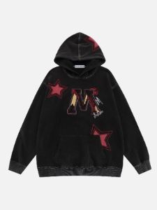 Aelfric Eden Star Applique Washed Hoodie sold by Aelfric Eden