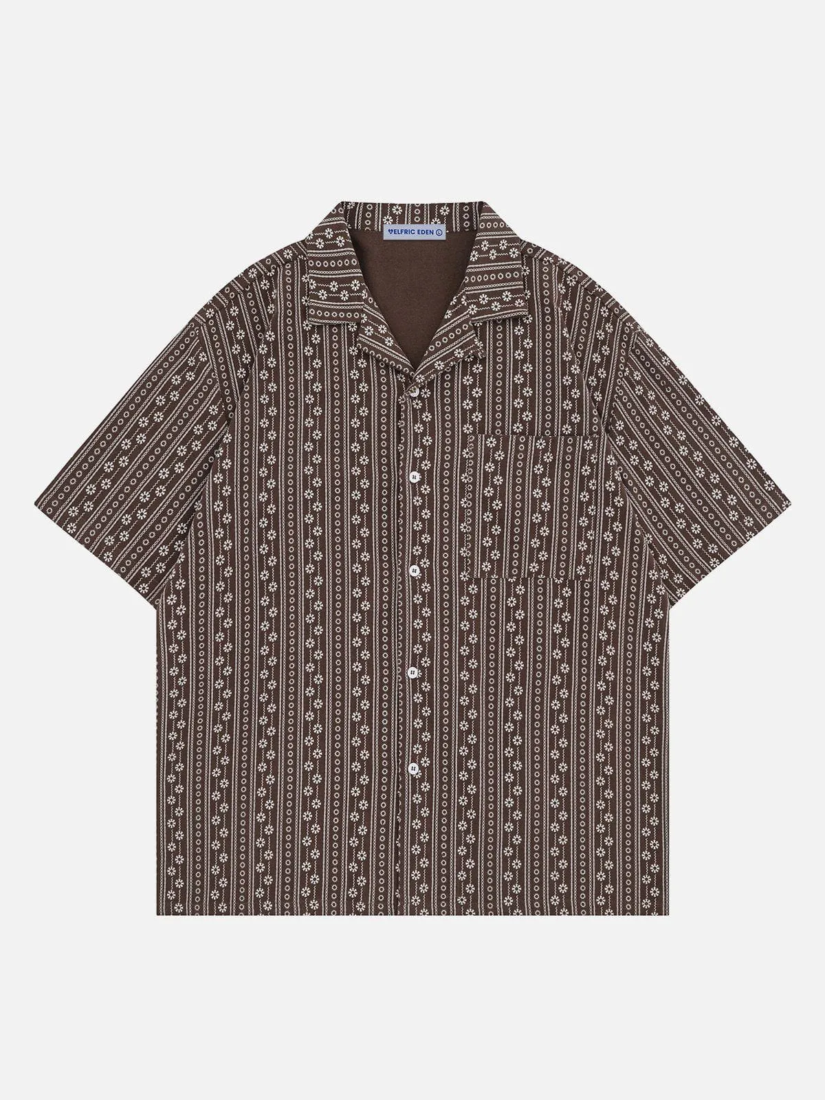 Aelfric Eden Stripe Flower Short Sleeve Shirt sold by Aelfric Eden product image thumbnail 2