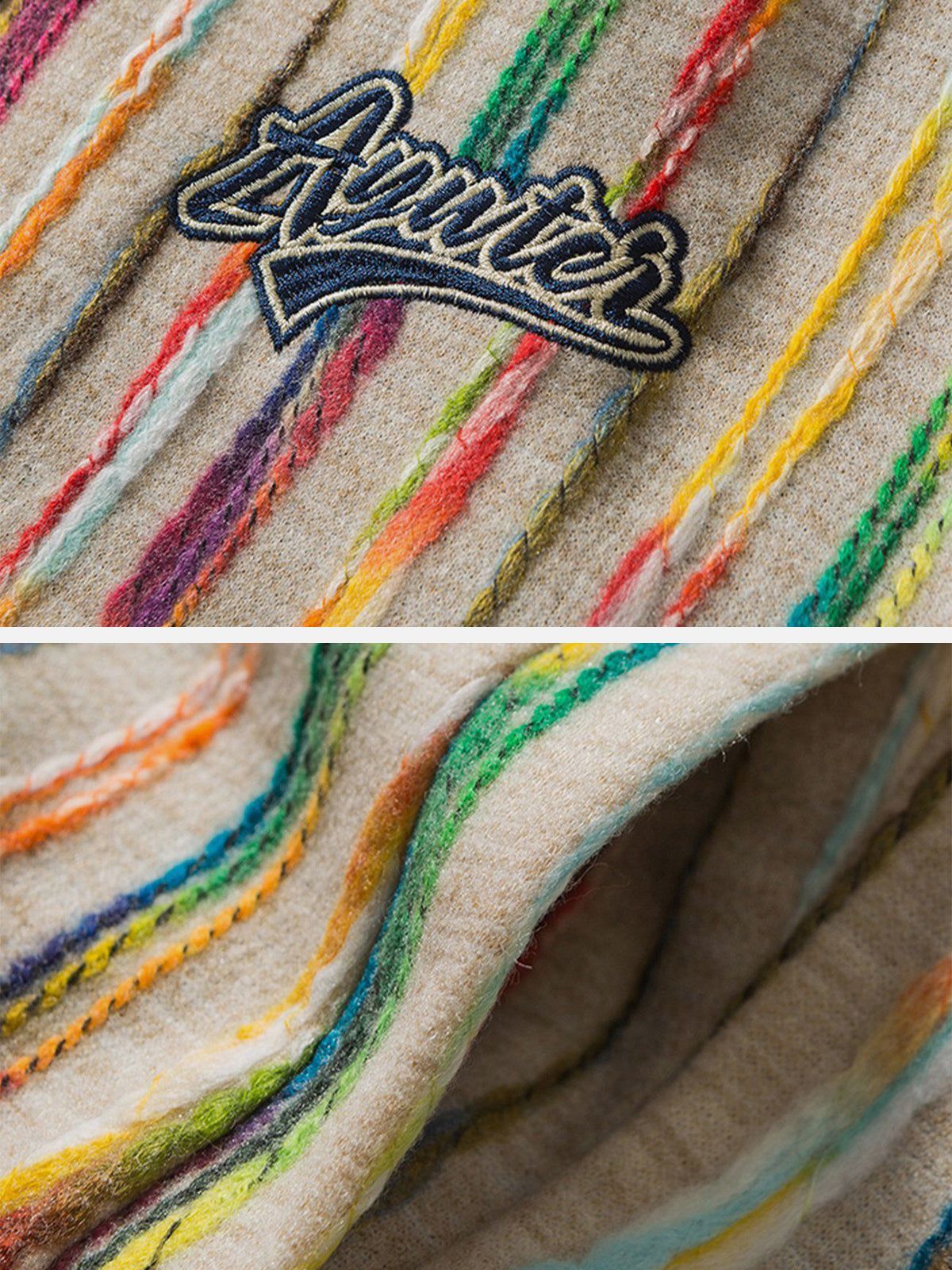 Aelfric Eden Color Stripes Embroidery Varsity Jacket sold by Aelfric Eden product image thumbnail 5