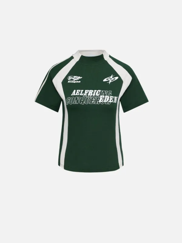 Aelfric Eden Stand Collar Print Tee sold by Aelfric Eden