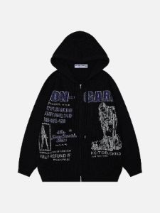 Aelfric Eden Shadow Letter Print Hoodie sold by Aelfric Eden