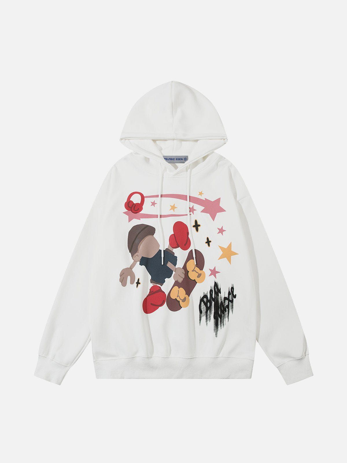 Aelfric Eden Skateboard Cartoon Character Print Hoodie sold by Aelfric Eden