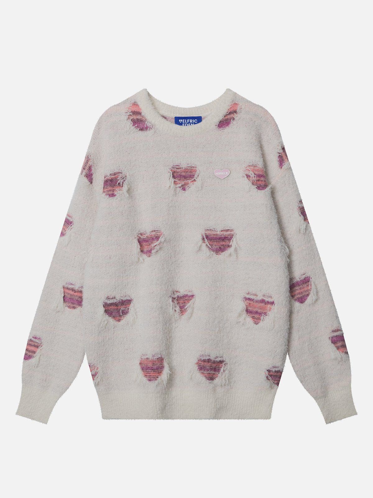 Aelfric Eden Heart Distressed Sweater sold by Aelfric Eden