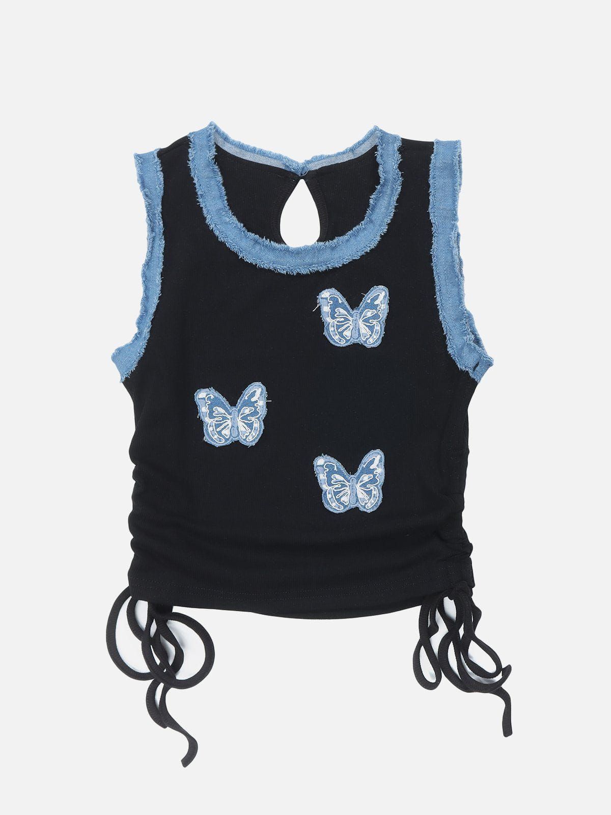 Butterfly Denim Tank Top sold by Aelfric Eden