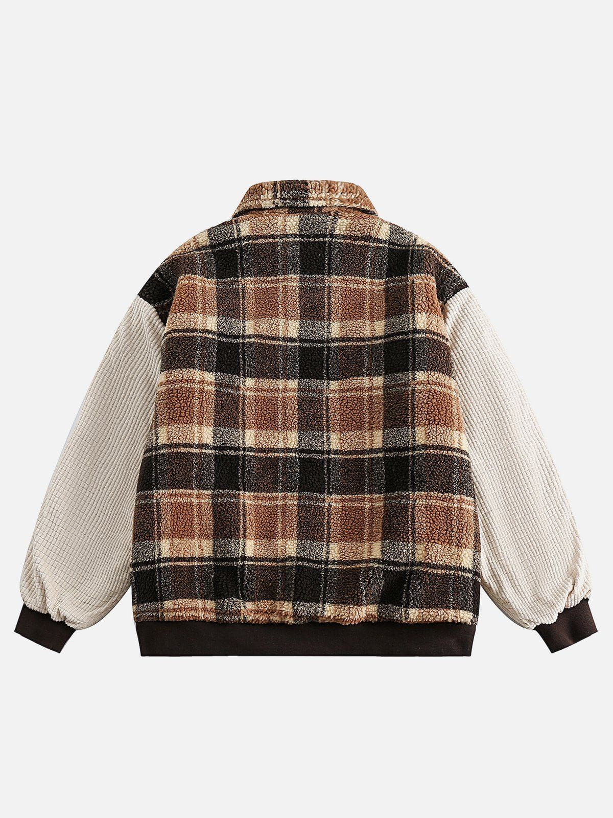 Aelfric Eden Plaid Sherpa Coat sold by Aelfric Eden product image thumbnail 3