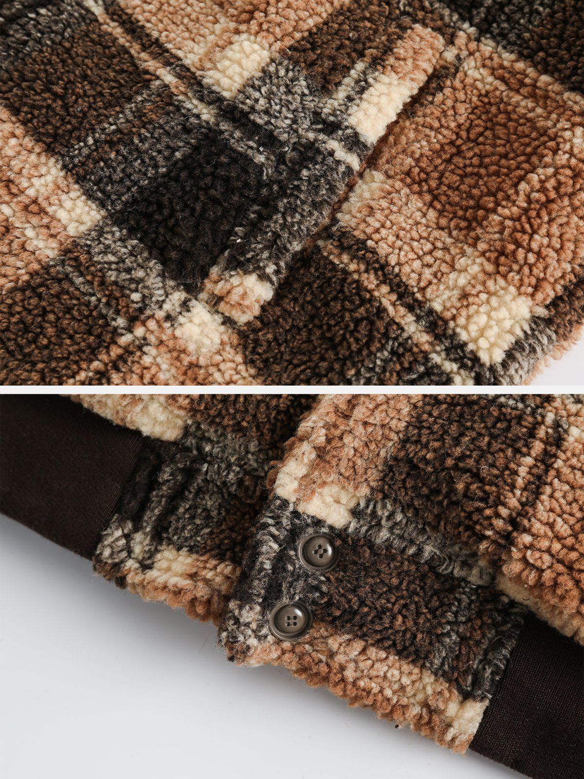 Aelfric Eden Plaid Sherpa Coat sold by Aelfric Eden product image thumbnail 4
