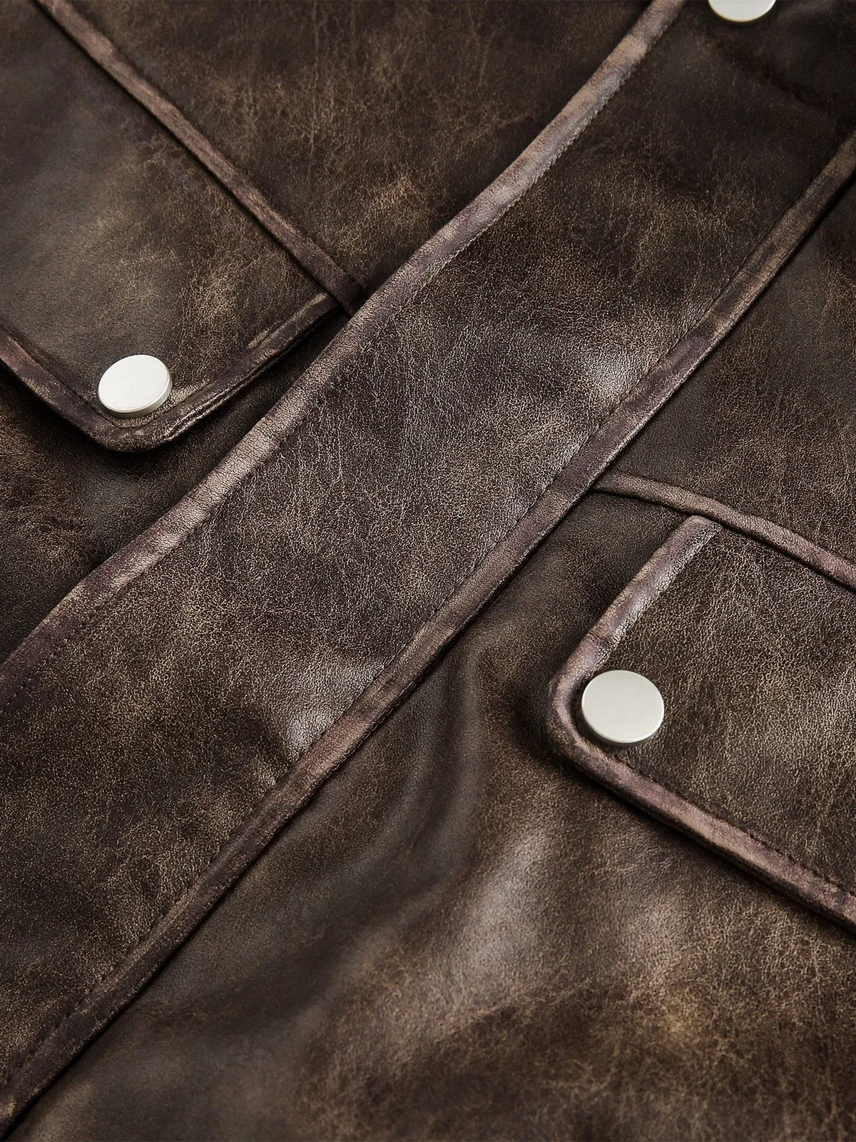 Aelfric Eden Basic Fold-Over Faux Leater Jacket sold by Aelfric Eden product image thumbnail 5