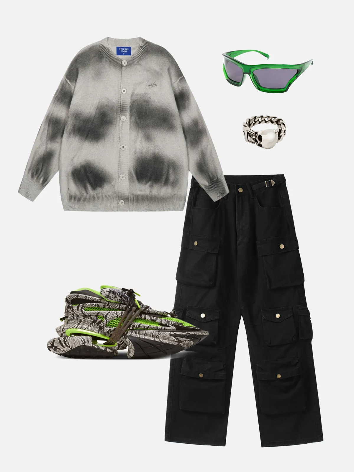 Aelfric Eden Tie Dye Distressed Cardigan sold by Aelfric Eden product image thumbnail 2