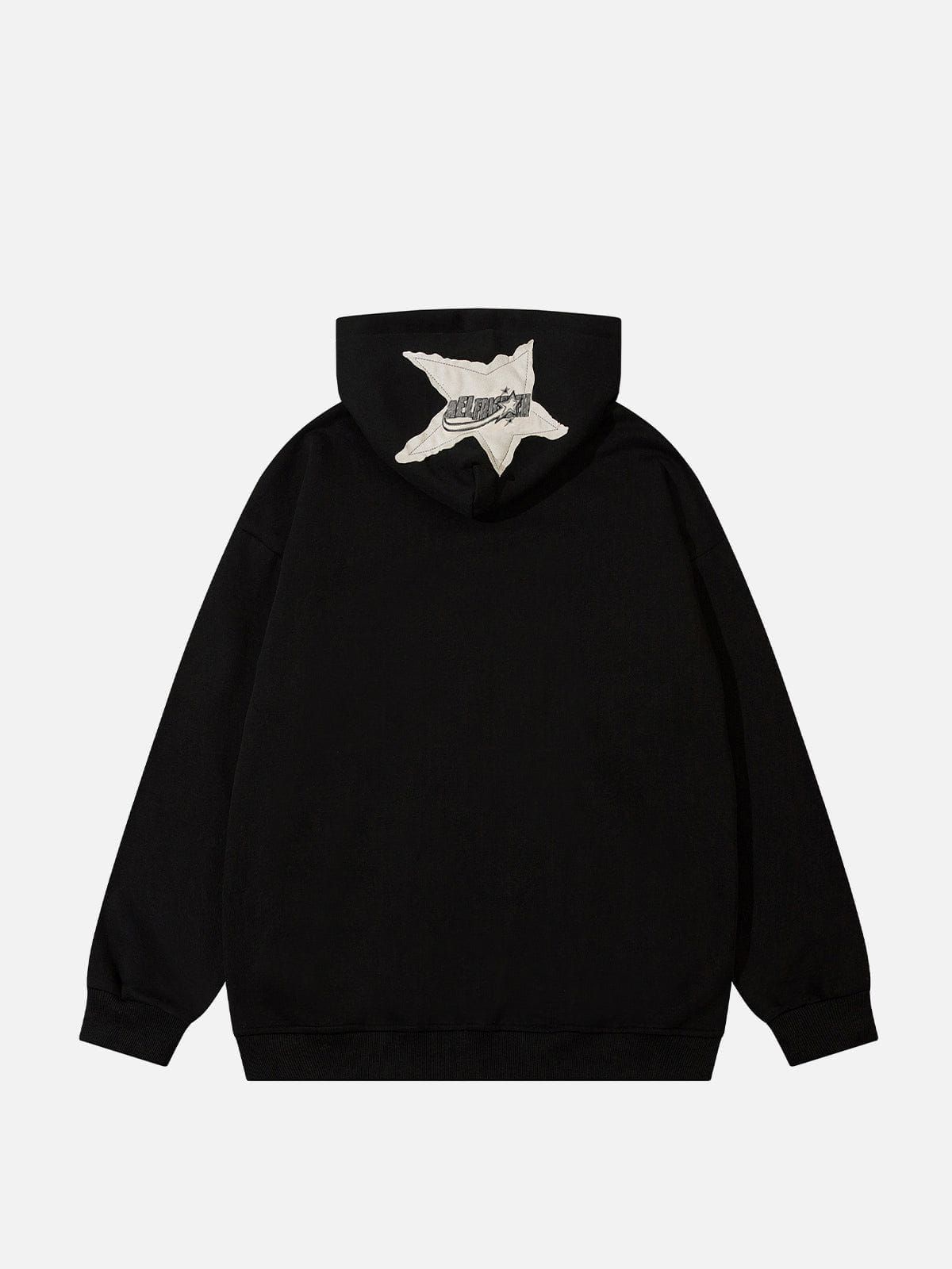 Aelfric Eden Irregular Star Applique Hoodie sold by Aelfric Eden product image thumbnail 2