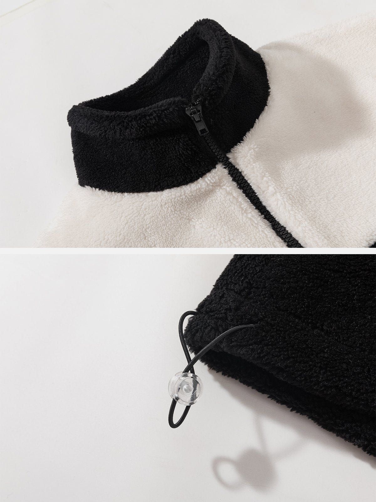 Aelfric Eden Color Blocking Patchwork Sherpa Jacket sold by Aelfric Eden product image thumbnail 4