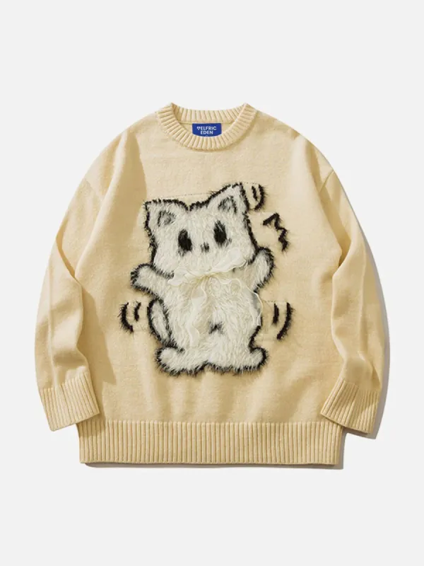 Aelfric Eden Plush Bow Cat Sweater sold by Aelfric Eden