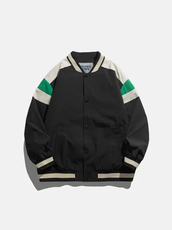 Aelfric Eden Color Block Varsity Jacket sold by Aelfric Eden