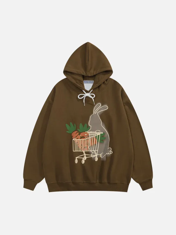 ◆Aelfric Eden◆Cute Bunny Print スウェットシャツ 送料込 Aelfric Eden Star Bunny Print Hoodie | Parallel