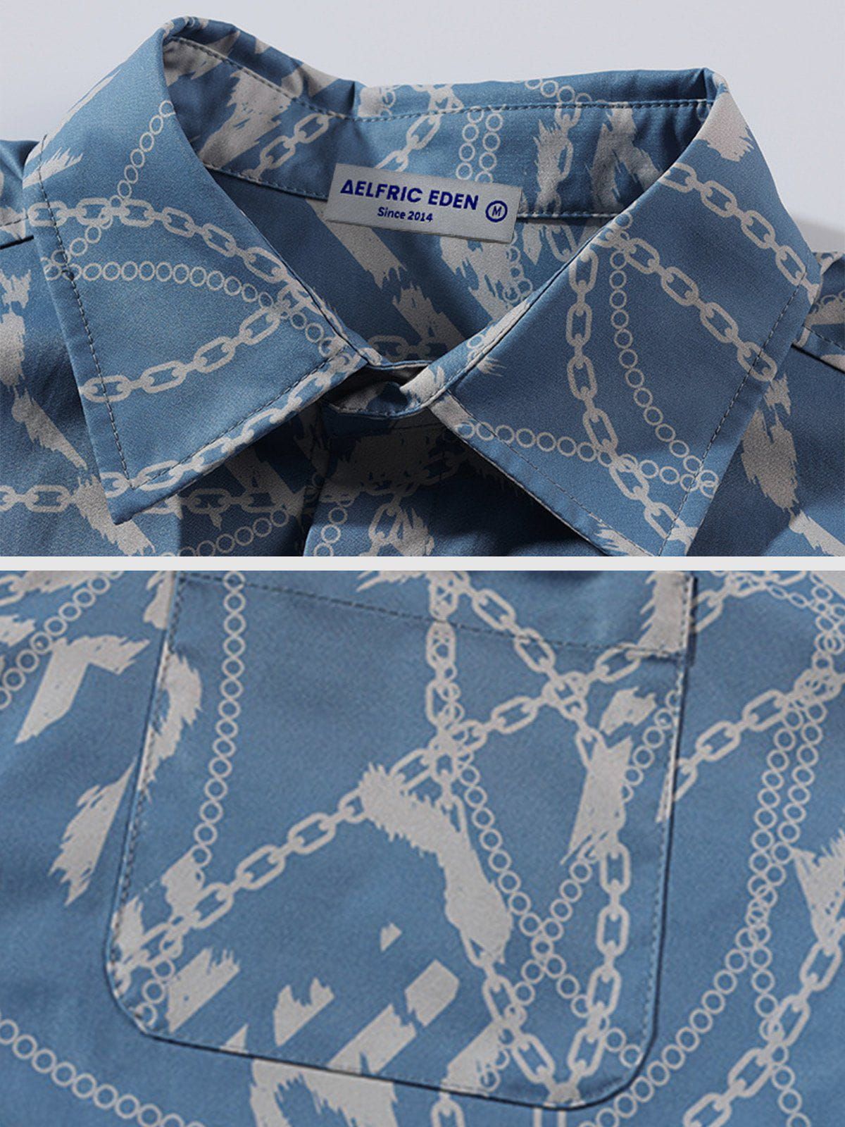 Aelfric Eden Chain Print Short Sleeve Shirts sold by Aelfric Eden product image thumbnail 4