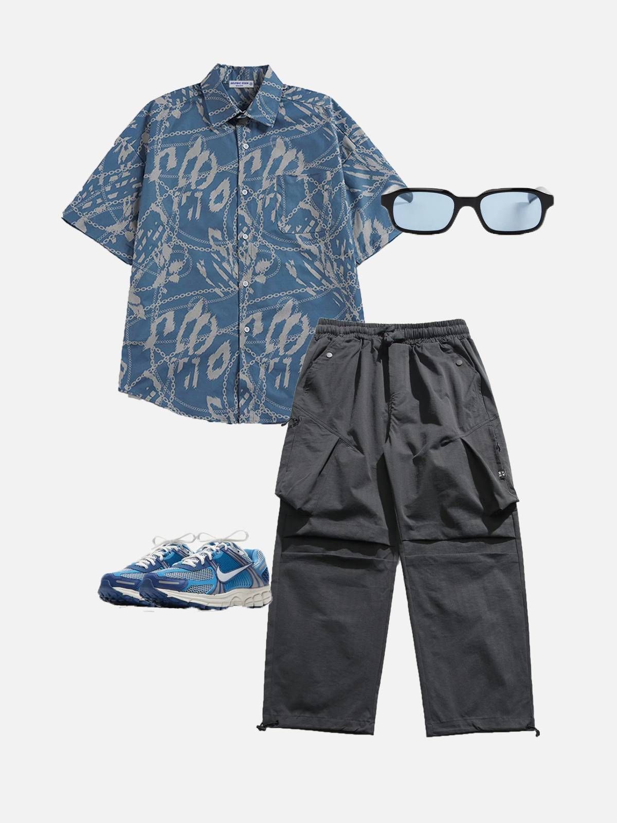 Aelfric Eden Chain Print Short Sleeve Shirts sold by Aelfric Eden product image thumbnail 3