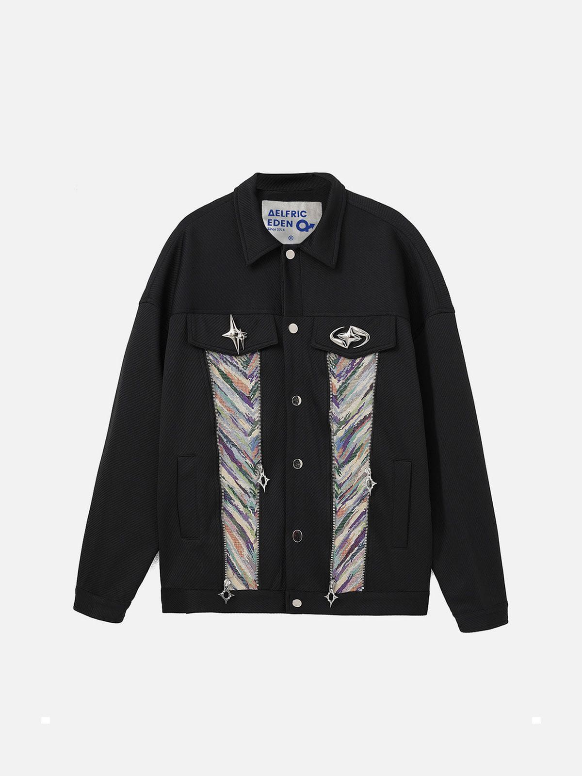 Aelfric Eden Patchwork Jacquard ZIP UP Jacket sold by Aelfric Eden product image thumbnail 2