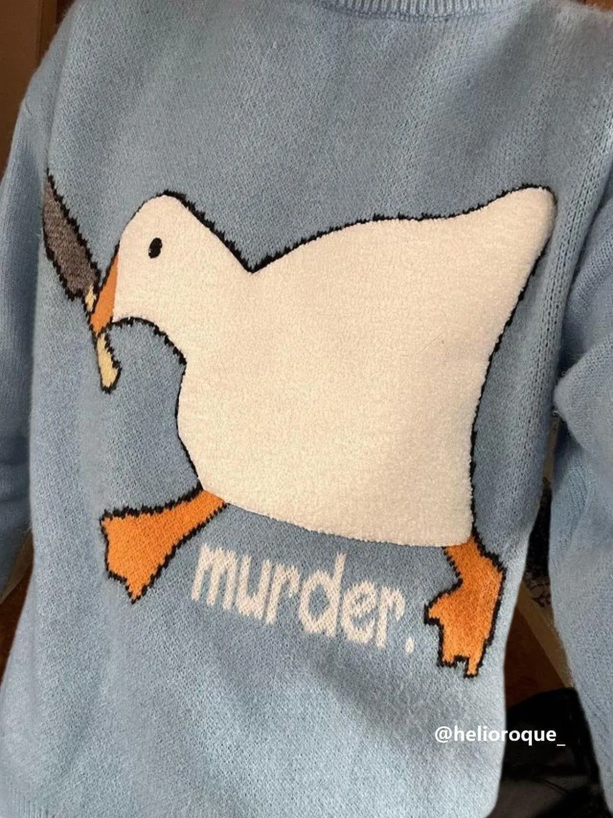 Aelfric Eden Murder Goose Graphic Knit Sweater sold by Aelfric Eden product image thumbnail 3