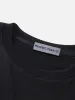 Aelfric Eden Flame Embroidery PU Patchwork Tee sold by Aelfric Eden