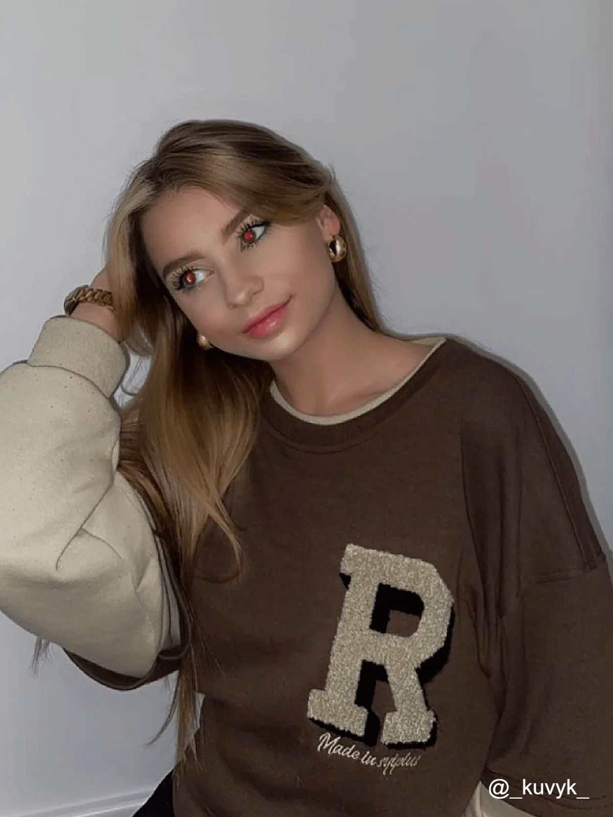 Aelfric Eden Flocked Letter Panel Sweatshirt sold by Aelfric Eden product image thumbnail 4